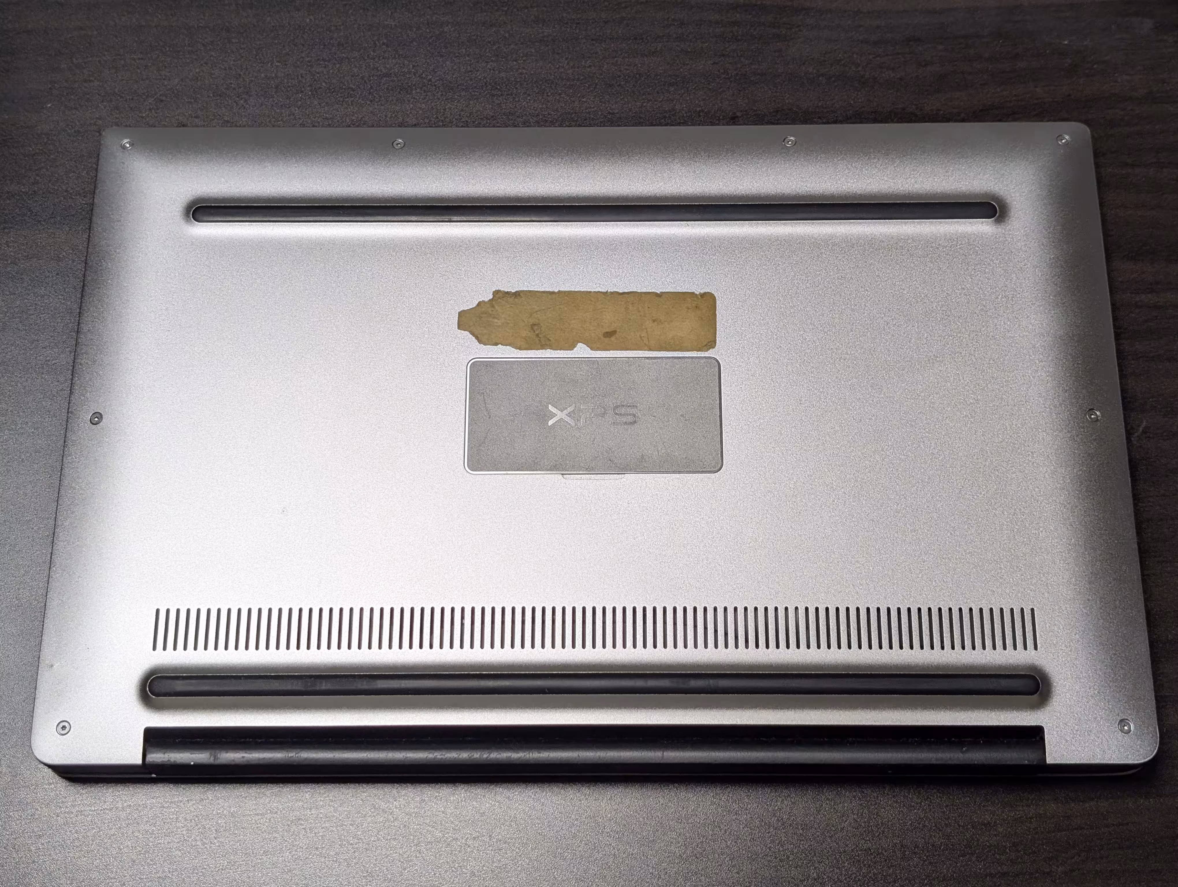 The laptop flipped upside down